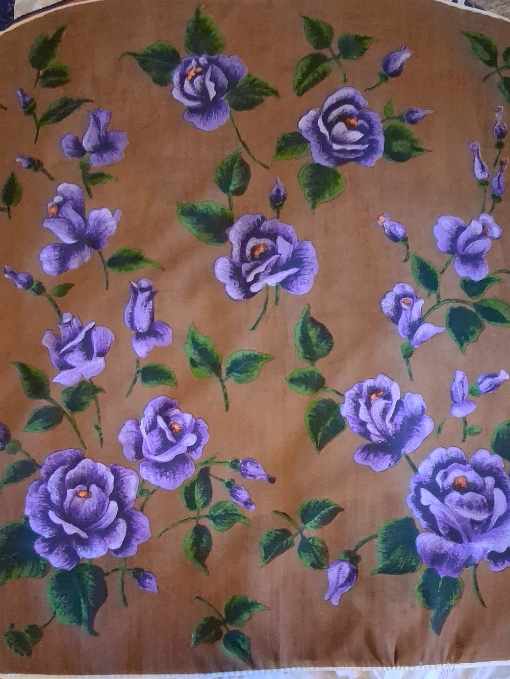 Purple Floral Scarf